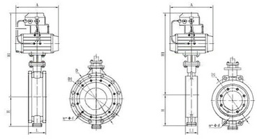 氣動調(diào)節(jié)蝶閥結(jié)構圖