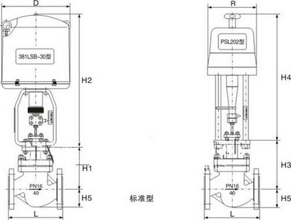 電動套筒調(diào)節(jié)閥尺寸圖